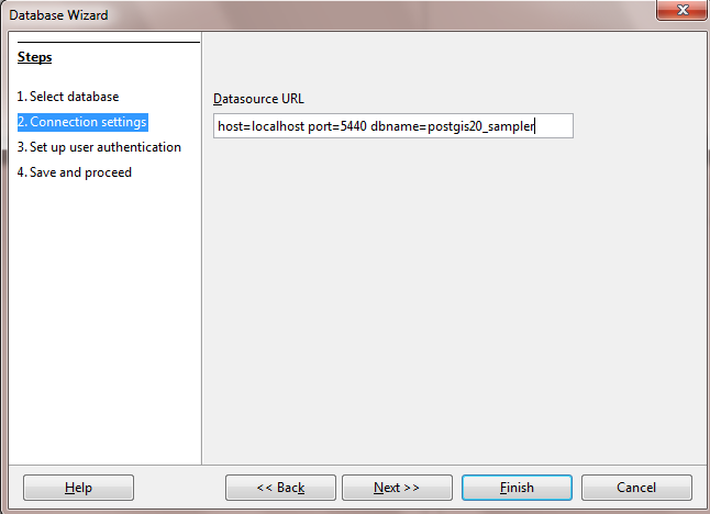 Step 2 PostgreSQL Data URL