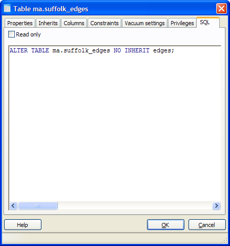 SQL comment view