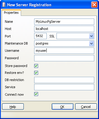 PgAdmin SSH tunnel connect